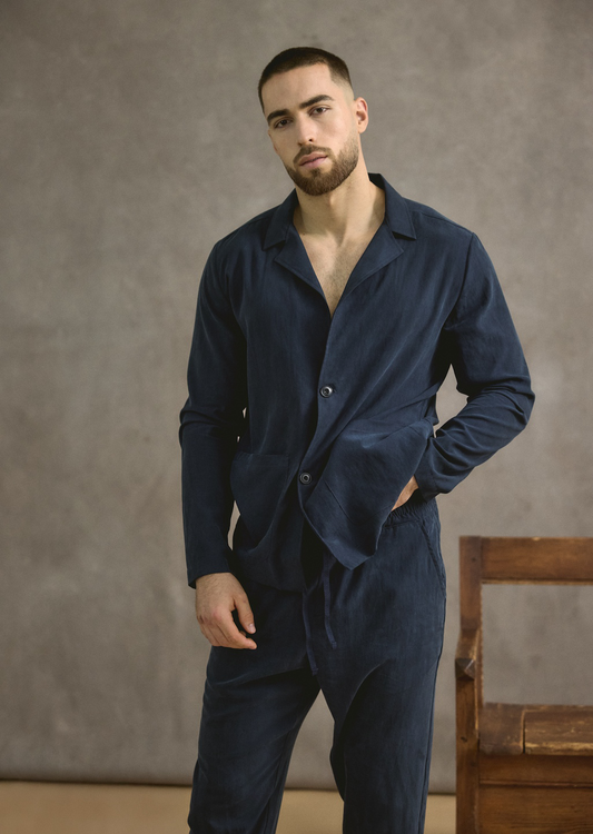 Lyocell Blazer In Navy