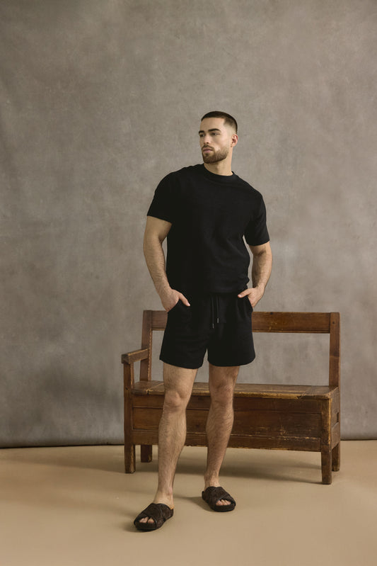 Ottoman Short In Black