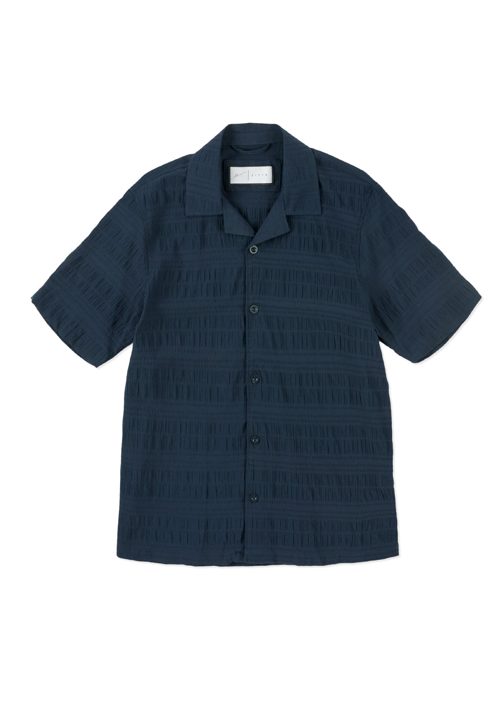 Seersucker Shirt In Navy