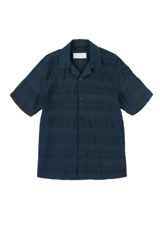 Seersucker Shirt In Navy