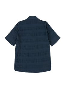 Seersucker Shirt In Navy