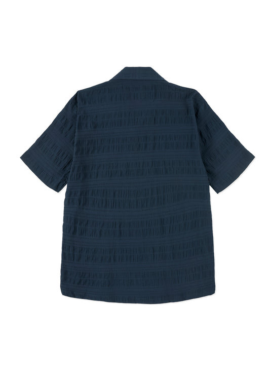 Seersucker Shirt In Navy