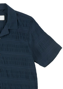 Seersucker Shirt In Navy