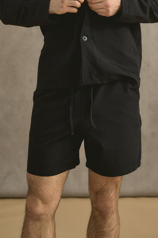 Seersucker Short In Black