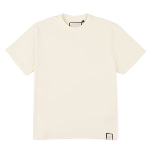 Abrey Herringbone Jacquard T-Shirt in Ecru