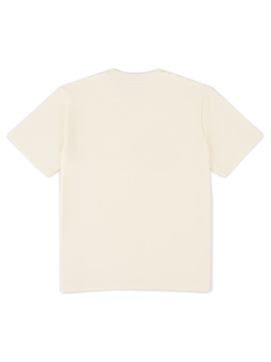 Abrey Herringbone Jacquard T-Shirt in Ecru