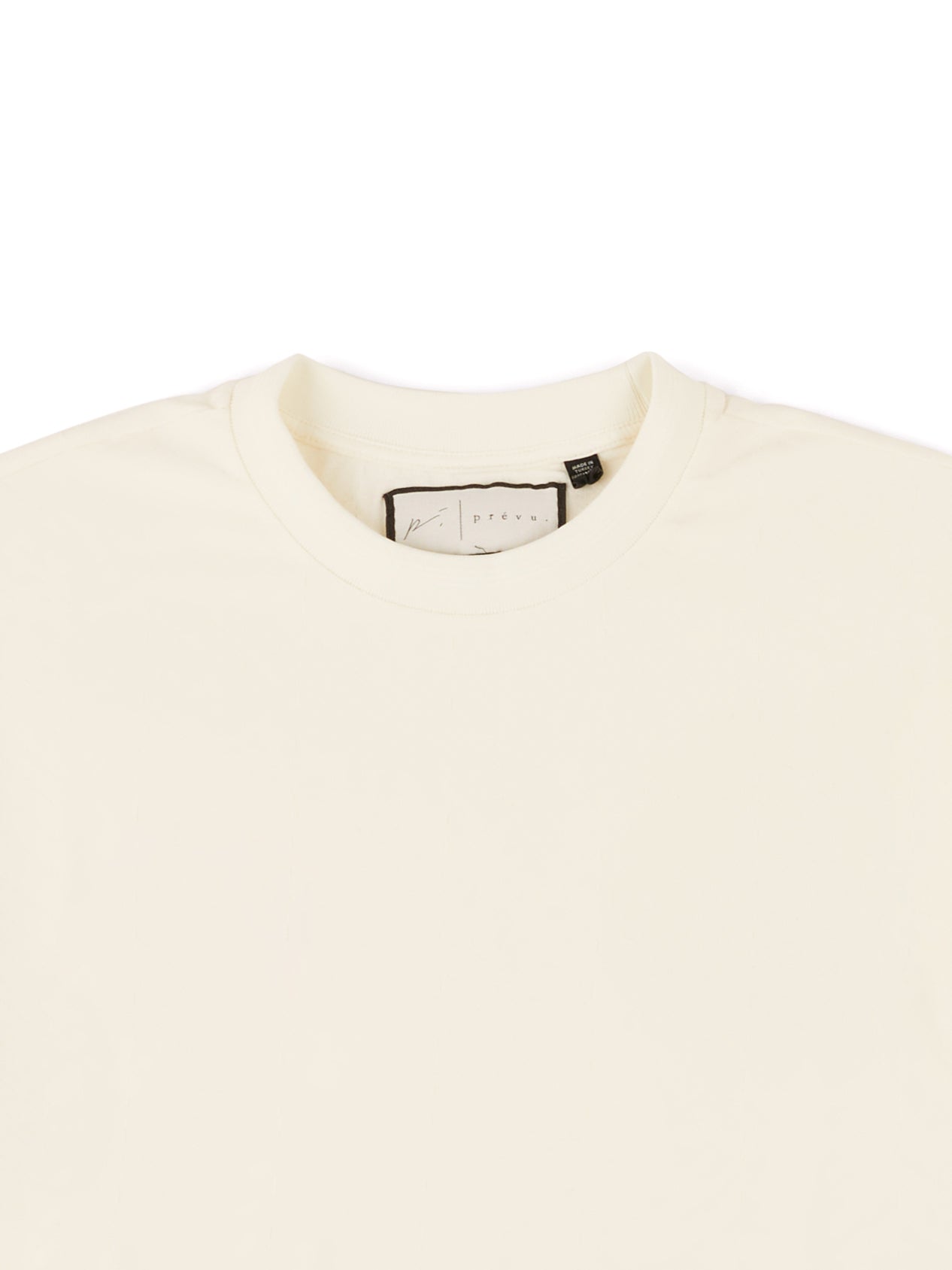 Abrey Herringbone Jacquard T-Shirt in Ecru