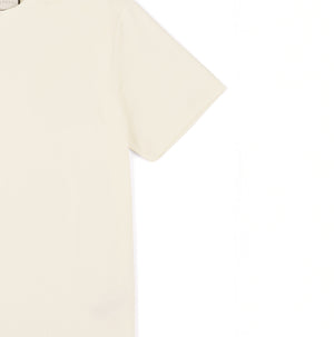 Abrey Herringbone Jacquard T-Shirt in Ecru