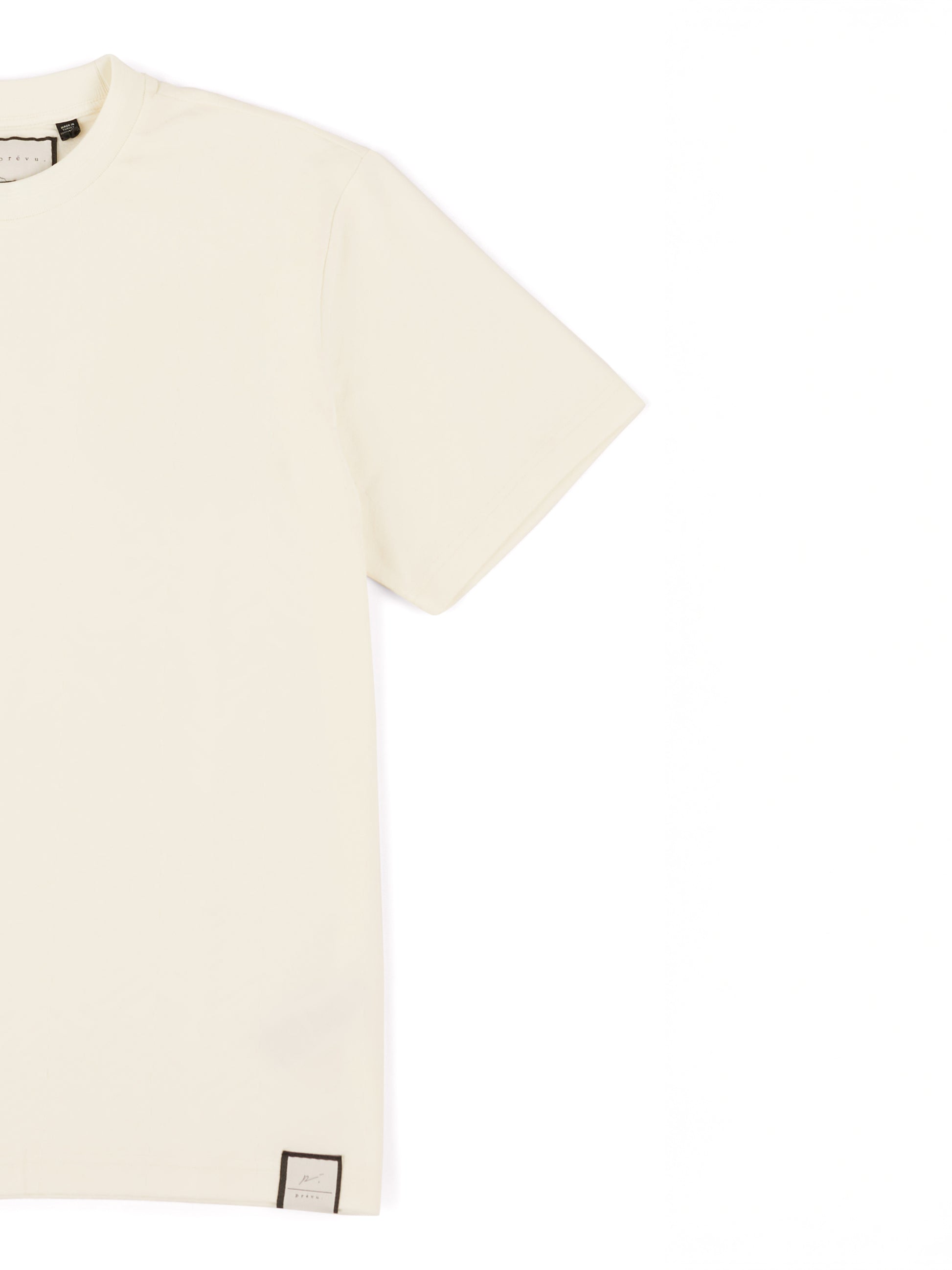 Abrey Herringbone Jacquard T-Shirt in Ecru