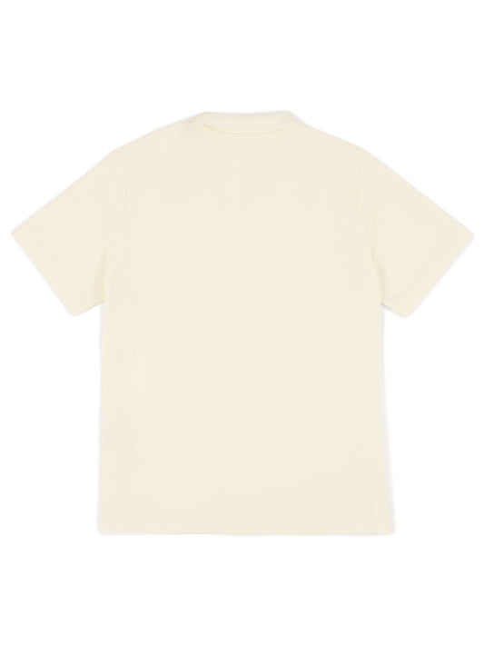 Abrey Herringbone Jacquard Polo in Ecru