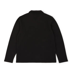 Altius Waffle Open Neck LS Polo in Black