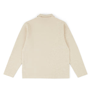 Altius Waffle Open Neck LS Polo in White