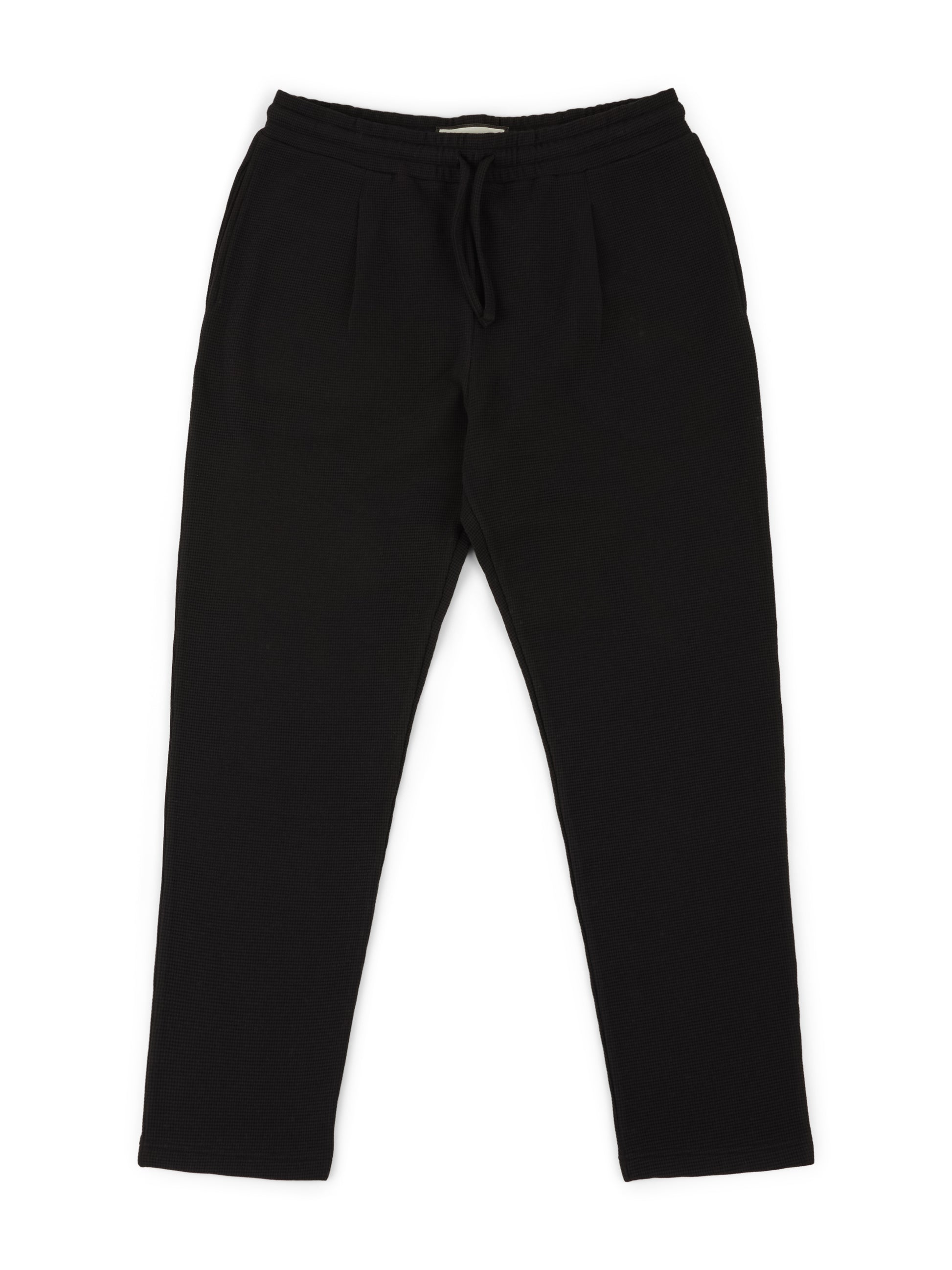 Altius Waffle Trouser in Black