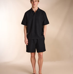 Ottoman Polo Shirt in Black