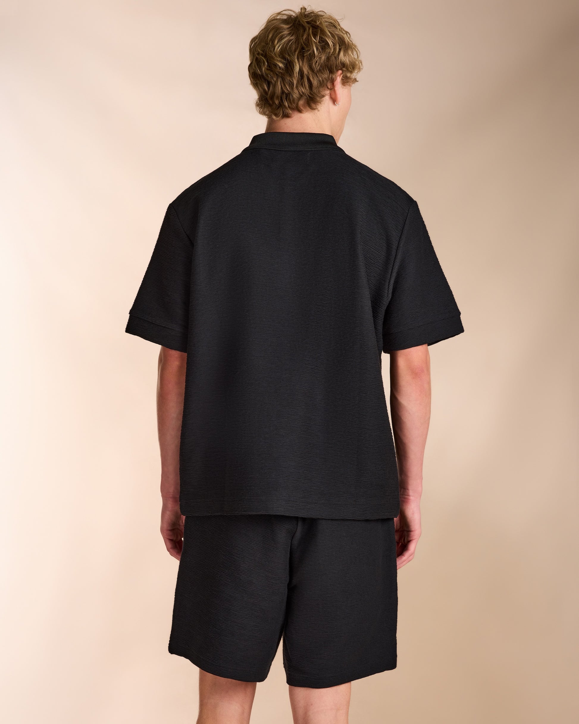 Ottoman Polo Shirt in Black