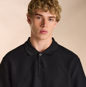 Ottoman Polo Shirt in Black