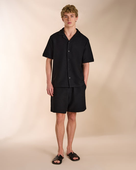 Ottoman Short In Black