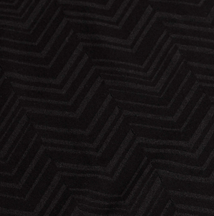 Abrey Herringbone Jacquard Polo in Black