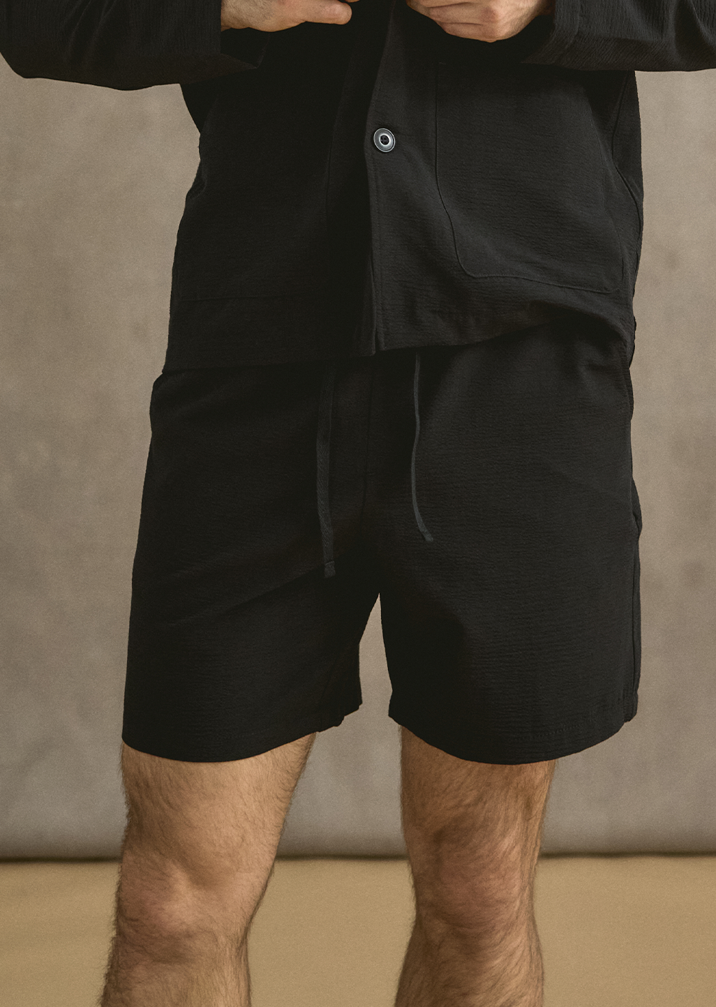 Seersucker Short In Black