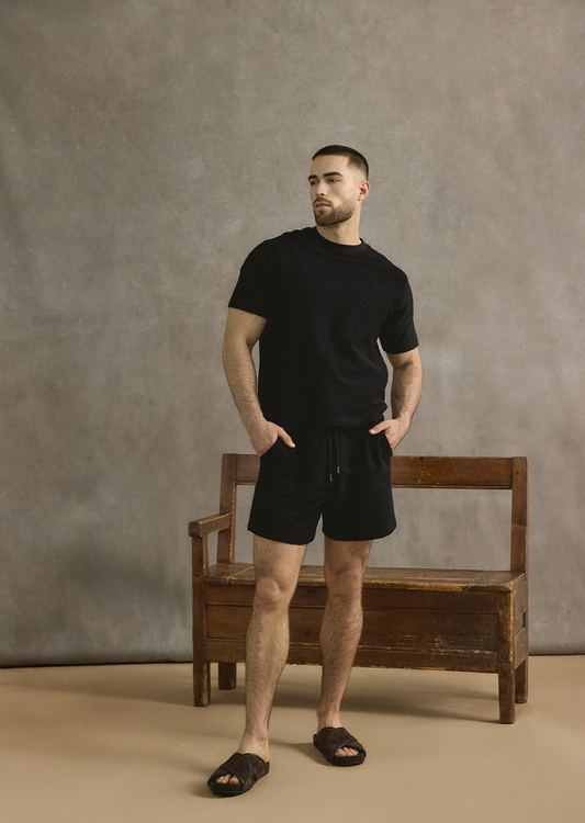 Ottoman Short In Black