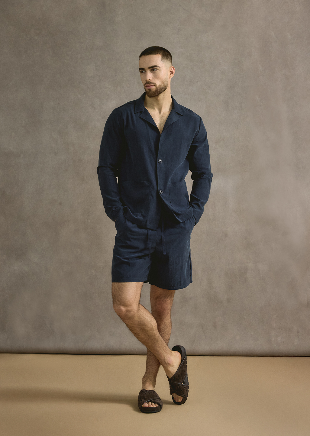 Lyocell Short In Navy