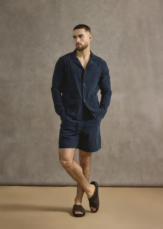 Lyocell Short In Navy