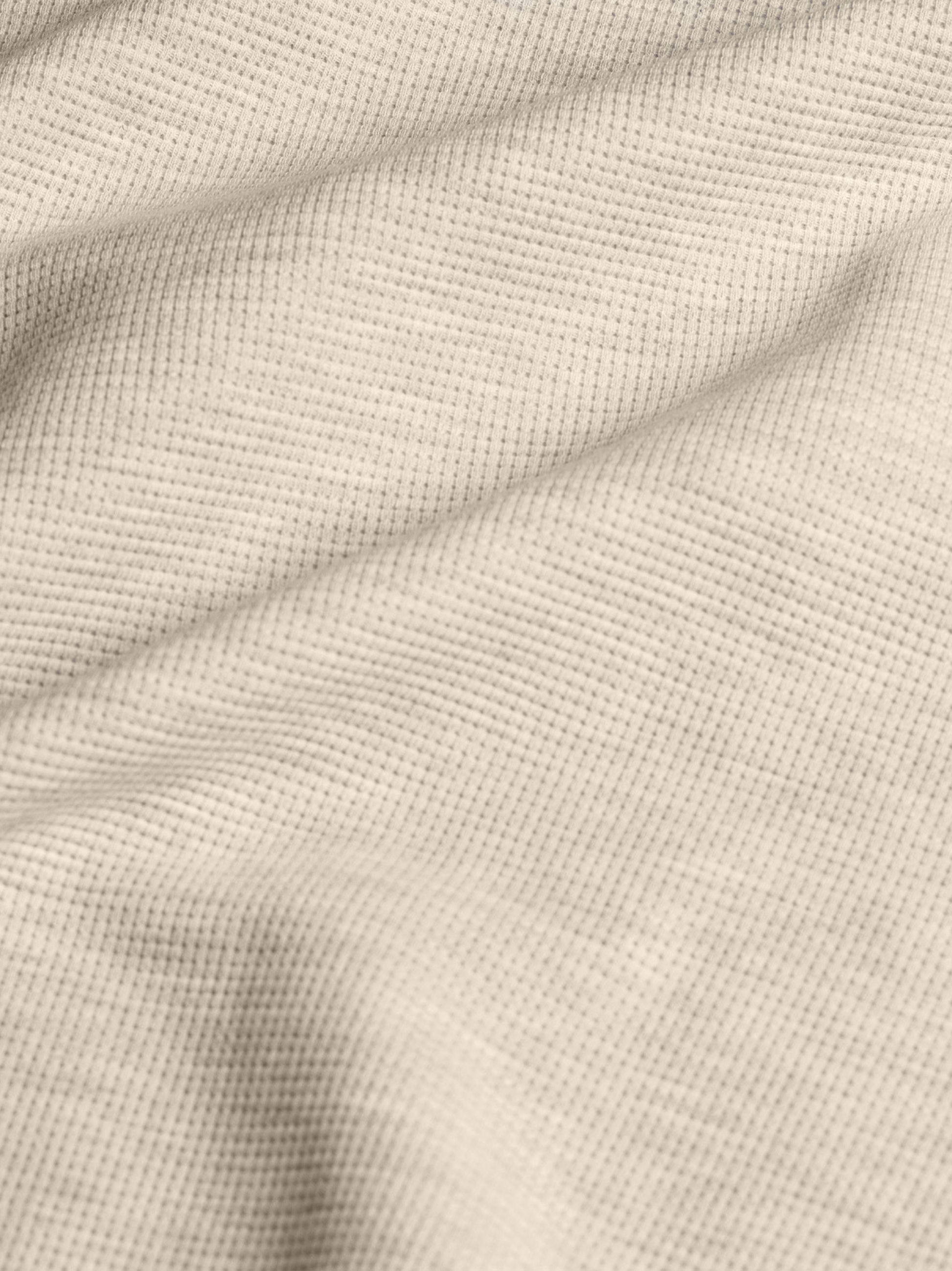 Altius Waffle Open Neck LS Polo in White