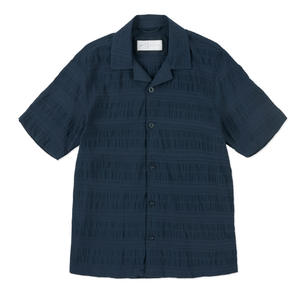 Seersucker Shirt In Navy