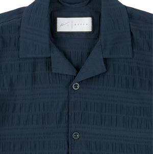 Seersucker Shirt In Navy