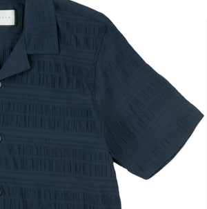 Seersucker Shirt In Navy