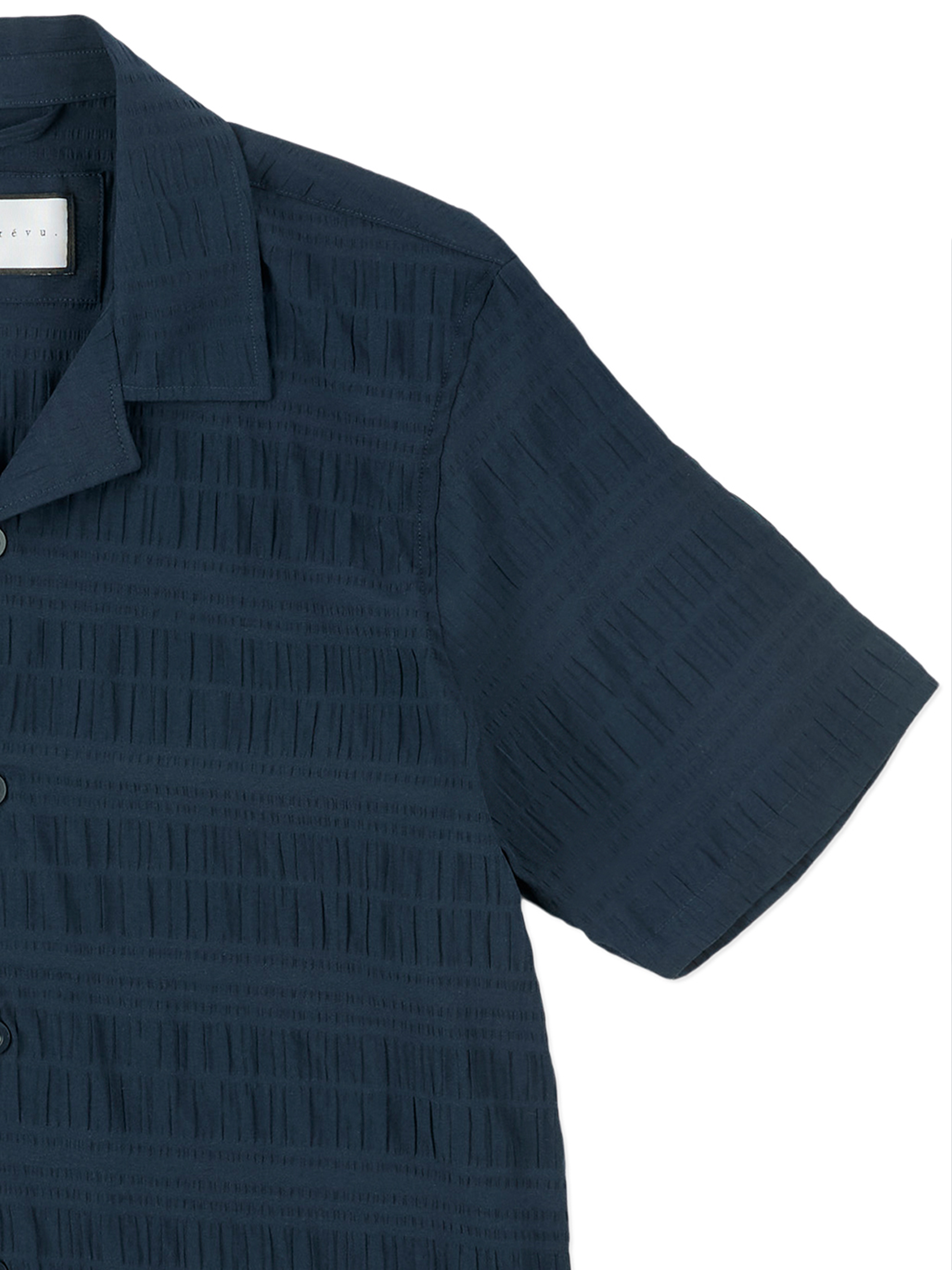 Seersucker Shirt In Navy