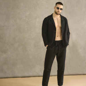 Seersucker Trouser In Black