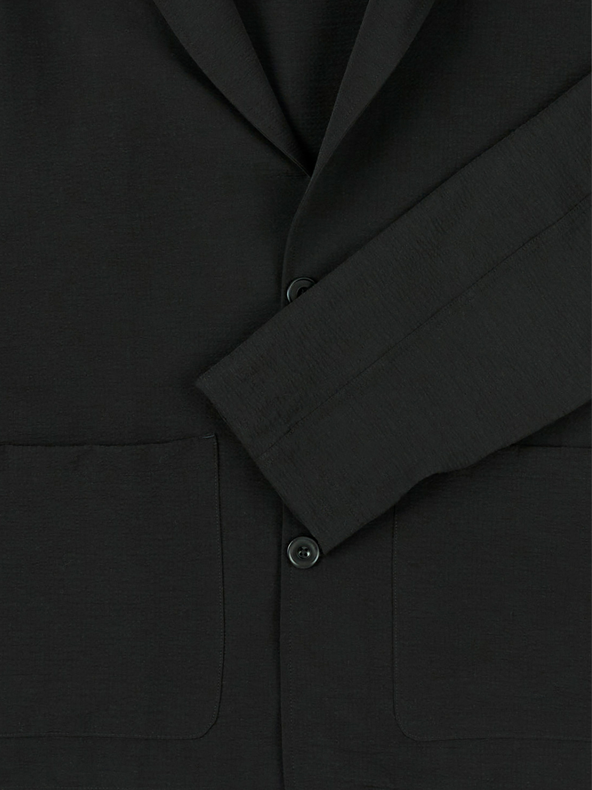 Seersucker Blazer In Black